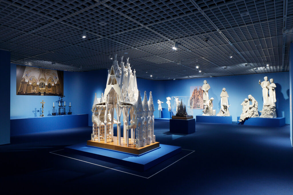 The museum space dedicated to Gaudi inside the Sagrada Familia
